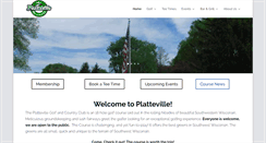 Desktop Screenshot of plattevillegolf.com