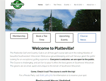 Tablet Screenshot of plattevillegolf.com